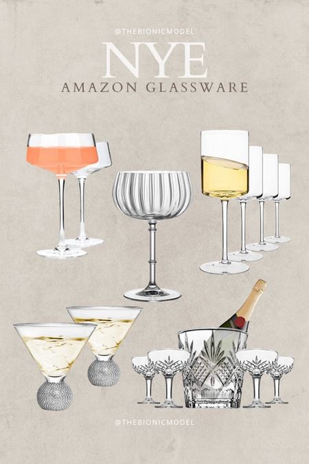 NYE celebration glassware from Amazon. 

Affordable glassware, New Year’s Eve, champagne glasses, wine glasses, champagne flutes, champagne bucket, ice bucket for hosting, margarita glasses, NYE glassware

#LTKunder50 #LTKhome #LTKHoliday