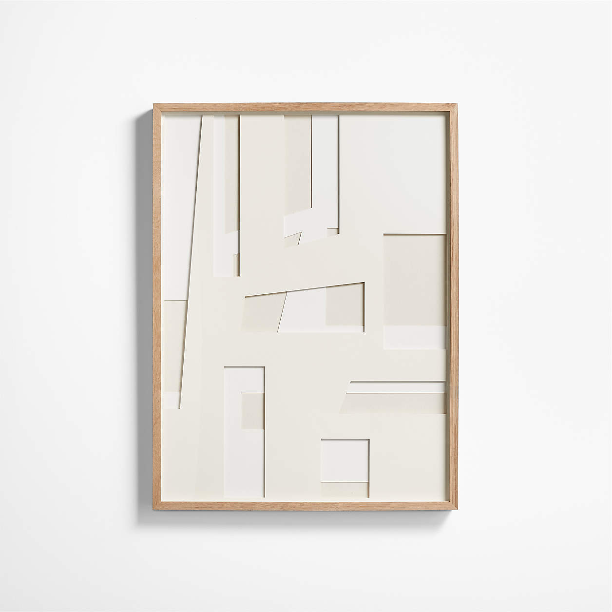 'Dimension II' Framed Hand-Cut Paper Wall Art 30"x40" by Coup d'Esprit + Reviews | Crate & Barrel | Crate & Barrel