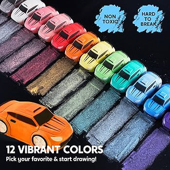 JOYIN 24PCS Race Car Sidewalk Chalk Bulk, Party Favors for Kids, Non Toxic Washable Jumbo Chalk,T... | Amazon (US)