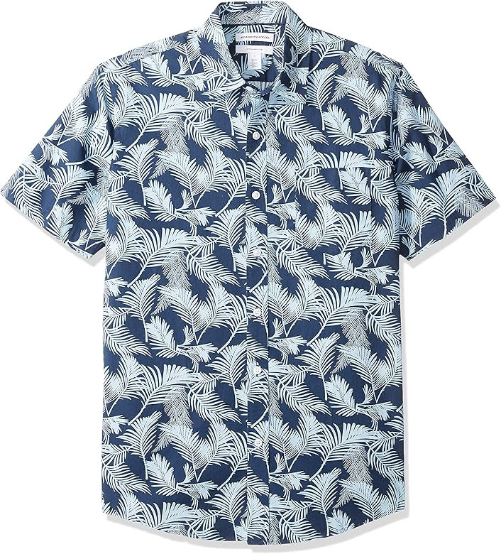 Amazon Essentials Men's Slim-fit Short-Sleeve Print Shirt | Amazon (US)