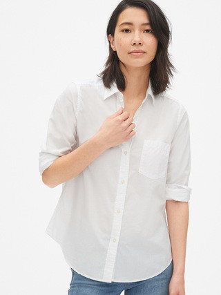Fitted Boyfriend Shirt | Gap (CA)