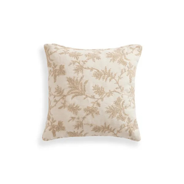 Lovesac - 18x18 Throw Pillow Cover: Taupe Willow Jacquard | Lovesac