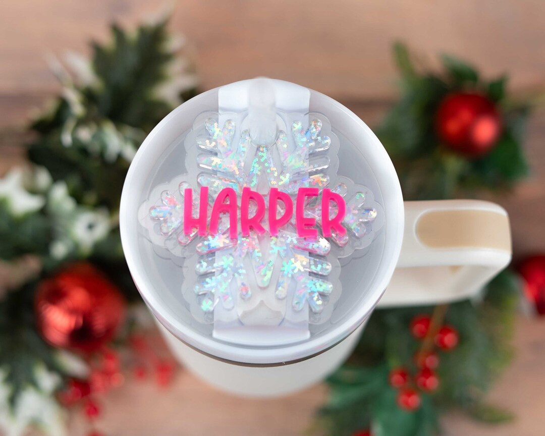 Christmas Name Plate Snowflake Tumbler Name Tag Tumbler - Etsy | Etsy (US)