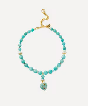 Gold-Plated Rincon Heart Bead Necklace | Liberty London (UK)