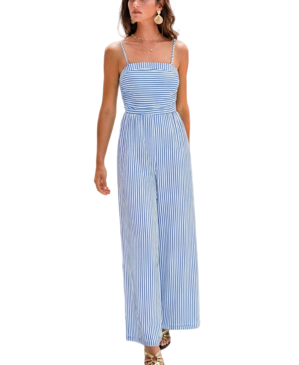 Cupshe Women's Feeling Inspired Striped Jumpsuit - White | Macy's