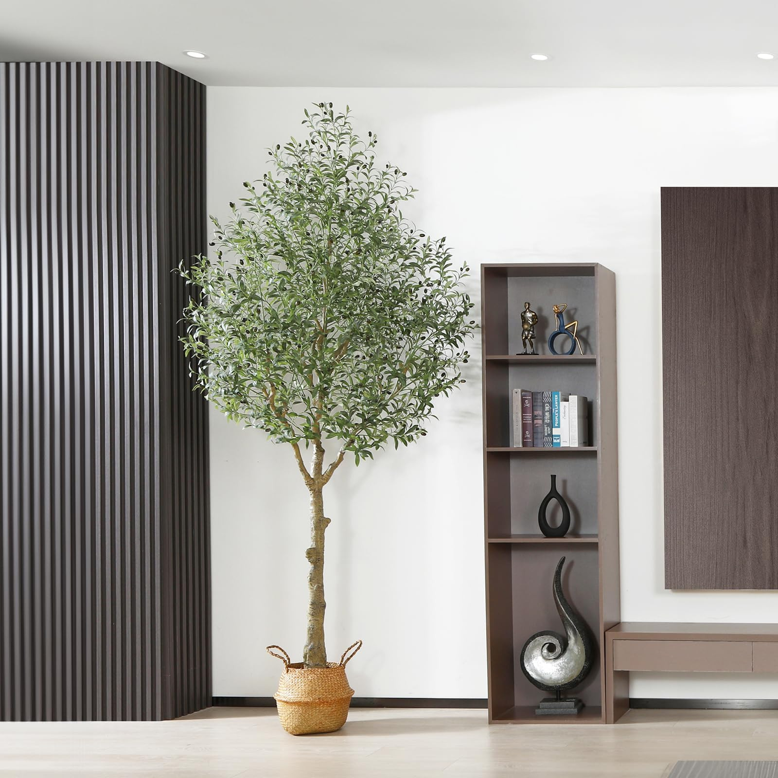 MOSADE Artificial Olive Tree 10 Feet Fake Olive Plant and Handmade Seagrass Basket, Perfect Tall ... | Amazon (US)