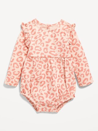 Printed Long-Sleeve Jersey One-Piece Romper for Baby | Old Navy (US)