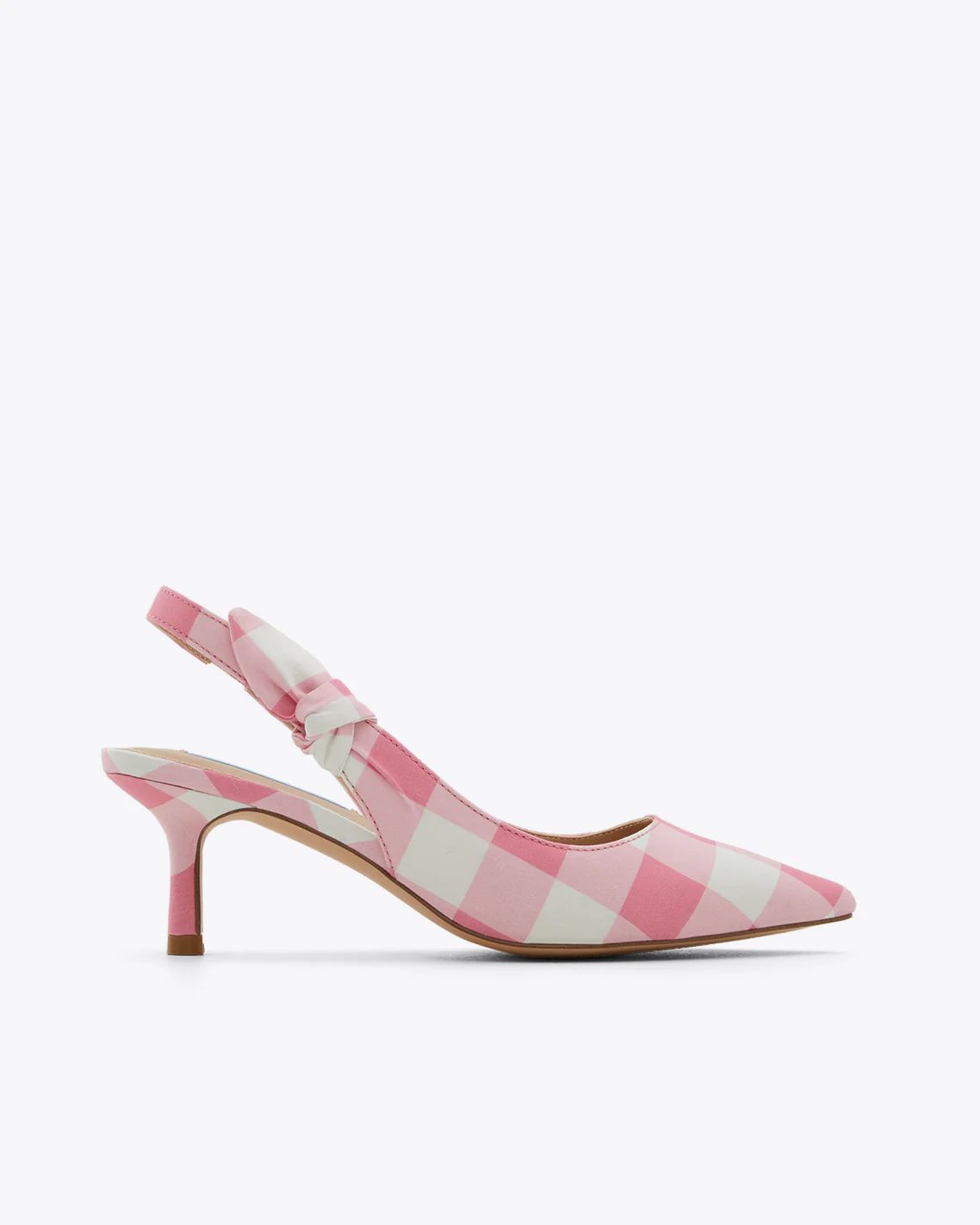 Willow Slingback Heels in Pink Gingham | Draper James (US)