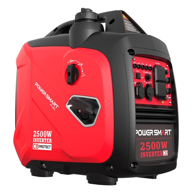 PowerSmart 2500W Portable Inverter Gas Generator, CO Detect Super Quiet Low Oil Shutdown,for Camp... | Walmart (US)