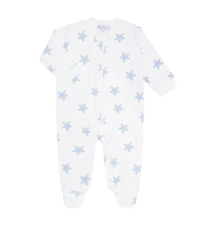 Nellapima Blue Stars Print Zipper Footie | JoJo Mommy