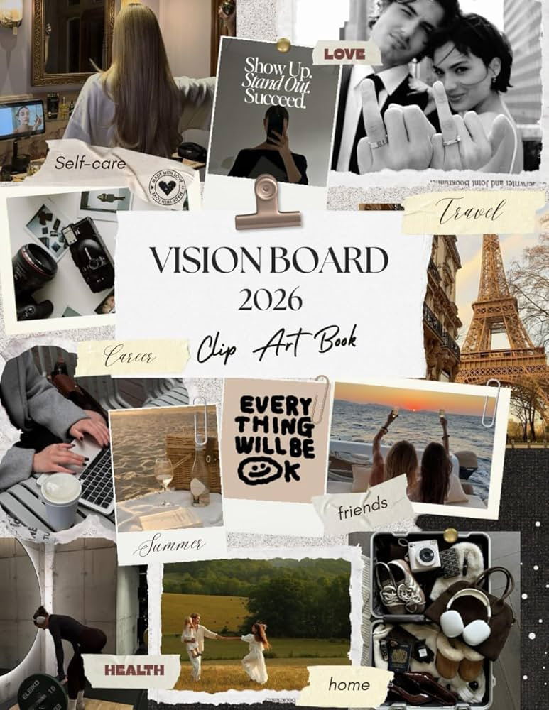 2026 Vision Board Clip Art Book: Aesthetic Collection of Powerful Pictures, Feminine Energy, Quot... | Amazon (US)