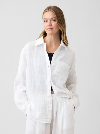 Oversized Shirt in Gauze | Gap Factory