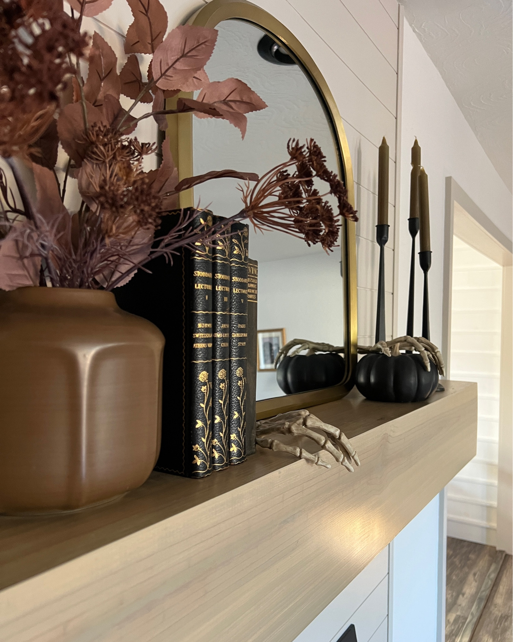 $5 Walmart Halloween Find! These skeleton hands were just what my fireplace needed to get spooky 👻

aesthetic cottage vintage neutral transitional mantel mantle home decor design styling interior ideas inspo halloween fall autumn spooky seasonal decorations

#LTKSeasonal #LTKhome #LTKHalloween