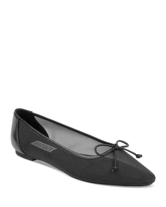 Women's Cam Snip Toe Bow Accent Mesh Flats | Bloomingdale's (US)