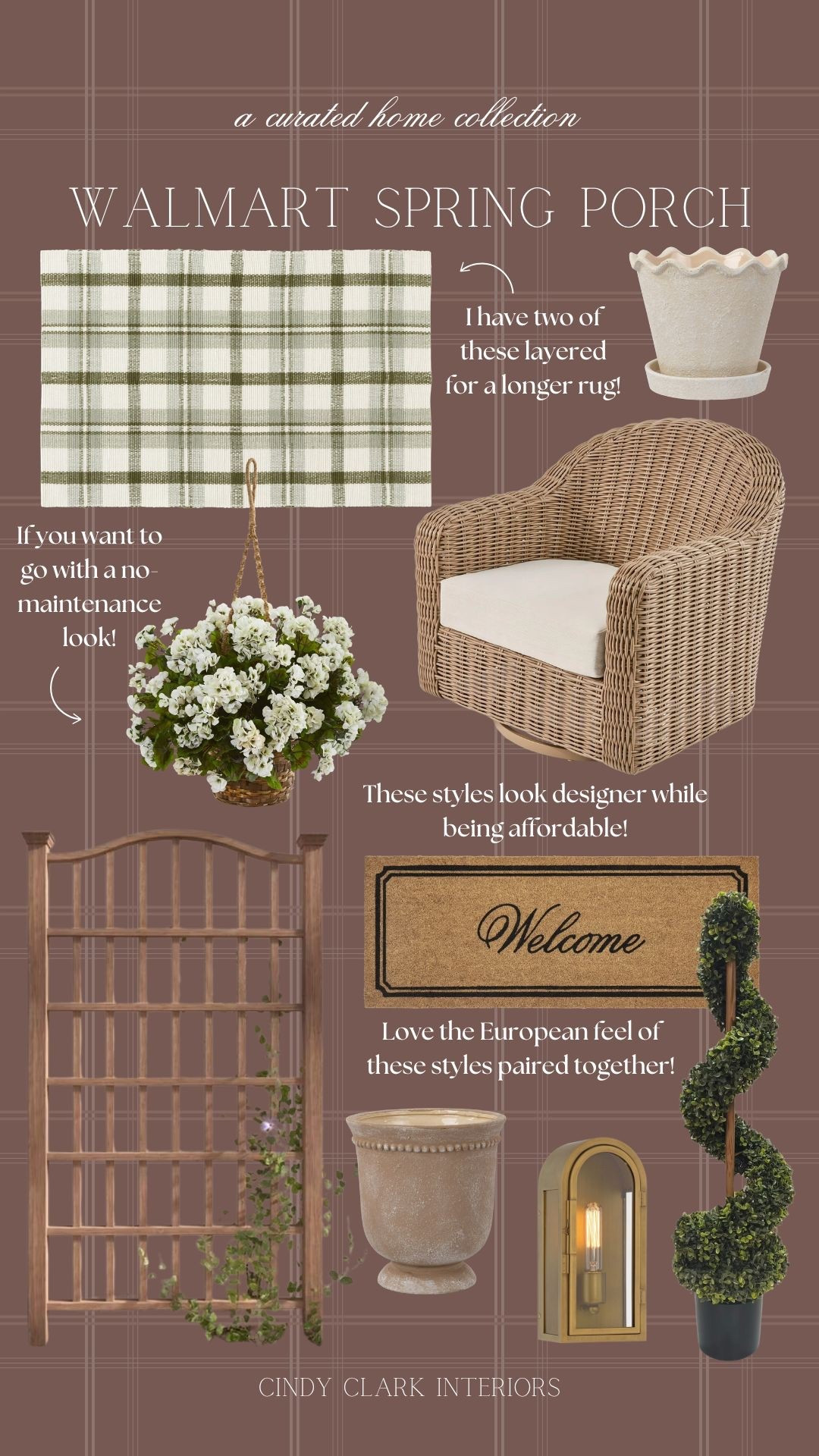 Spring front porch inspiration all from Walmart! I love the elevated European feel of these pieces together! Timeless, affordable, and so beautiful! 

#LTKHome