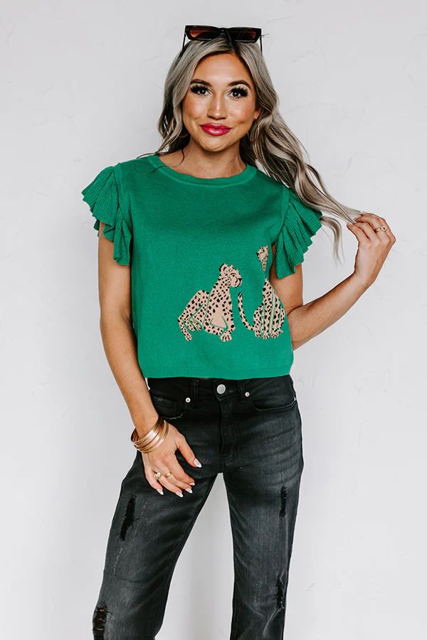 Status Update Top In Green | Impressions Online Boutique