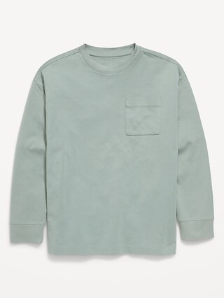 Oversized Long-Sleeve Pocket T-Shirt for Boys | Old Navy (US)