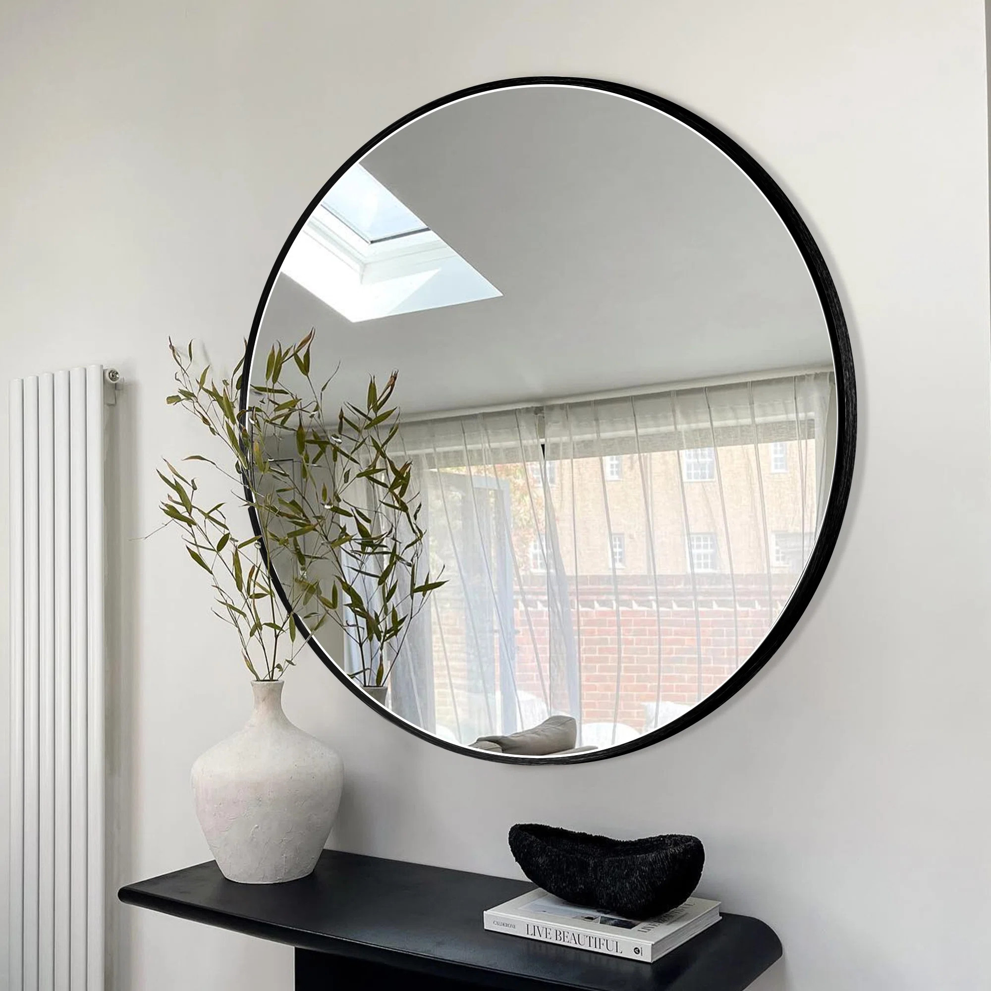 Malakhi Modern Bathroom Wall Mounted Round Vanity Mirror | Wayfair North America