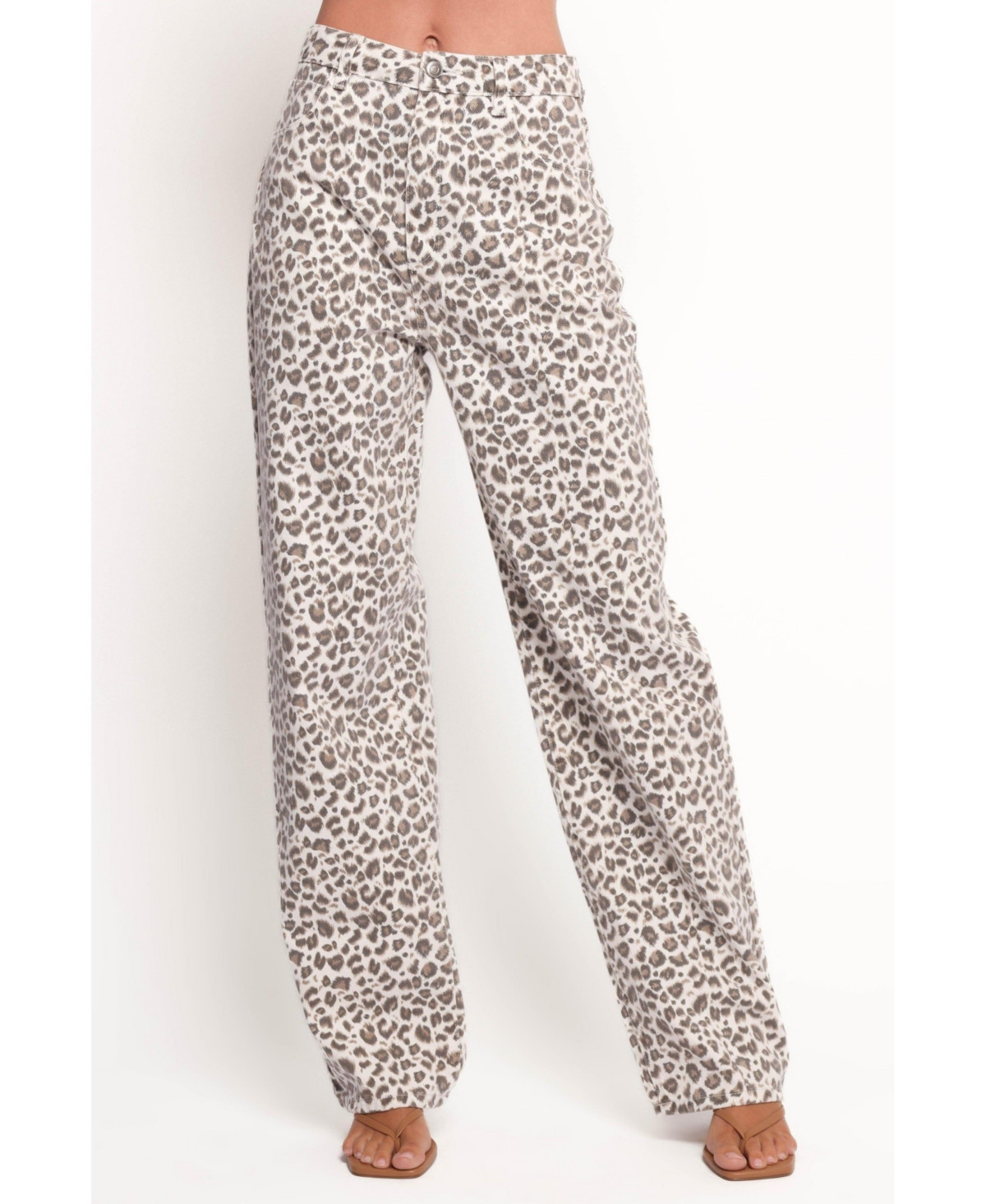 Petal and Pup Women's Leila Printed Wide Leg Jean - Leopard | Macy's
