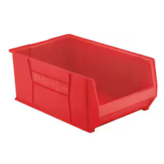 Super-Size AkroBin 18.3 in. 300 lbs. Storage Tote Bin in Red with 22 Gal. Storage Capacity (1-Pac... | The Home Depot