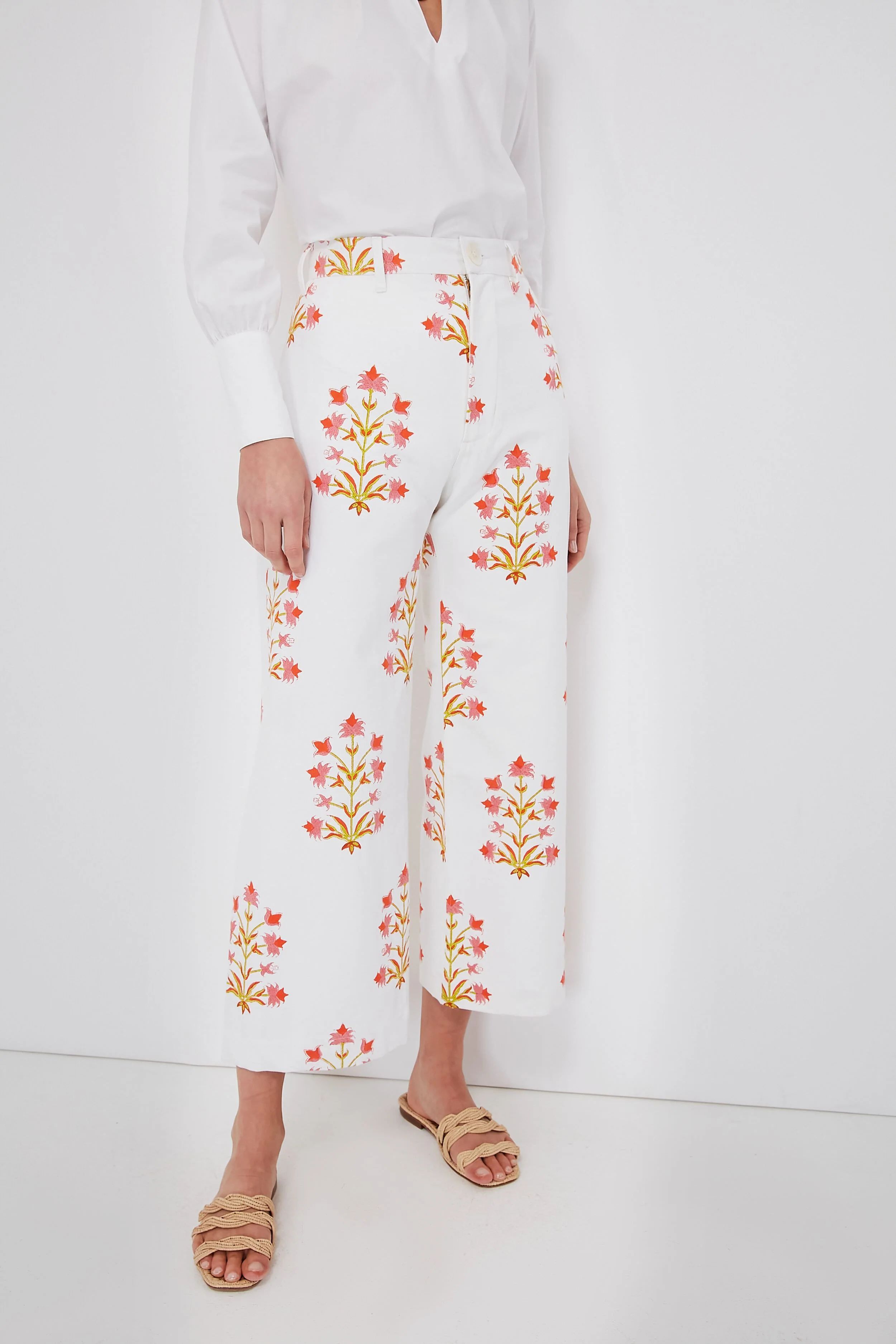 Soft Rose and Tangerine Lily Print Disco Pants | Tuckernuck (US)