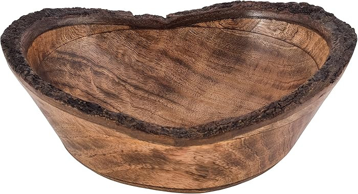 Natural Wooden Tray & Bowls Serving Bowl for Salad, Veggies and Fruits, Large Deep Tray for Famil... | Amazon (CA)