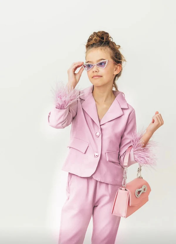 Feather Trims Suit | Lola + The Boys