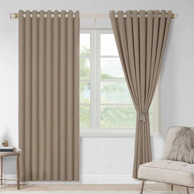 Carthamus Polyester Room Darkening Curtain Pair | Wayfair North America