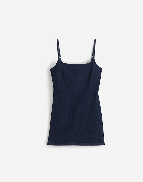 Denim Squareneck Romper in Briant Wash | Madewell