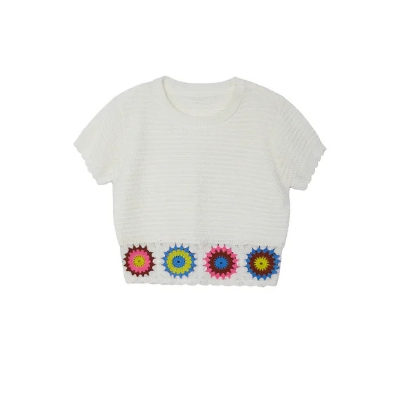 Wonder Nation Girls Trend Crochet Top, sizes 4-18 & Plus | Walmart (US)