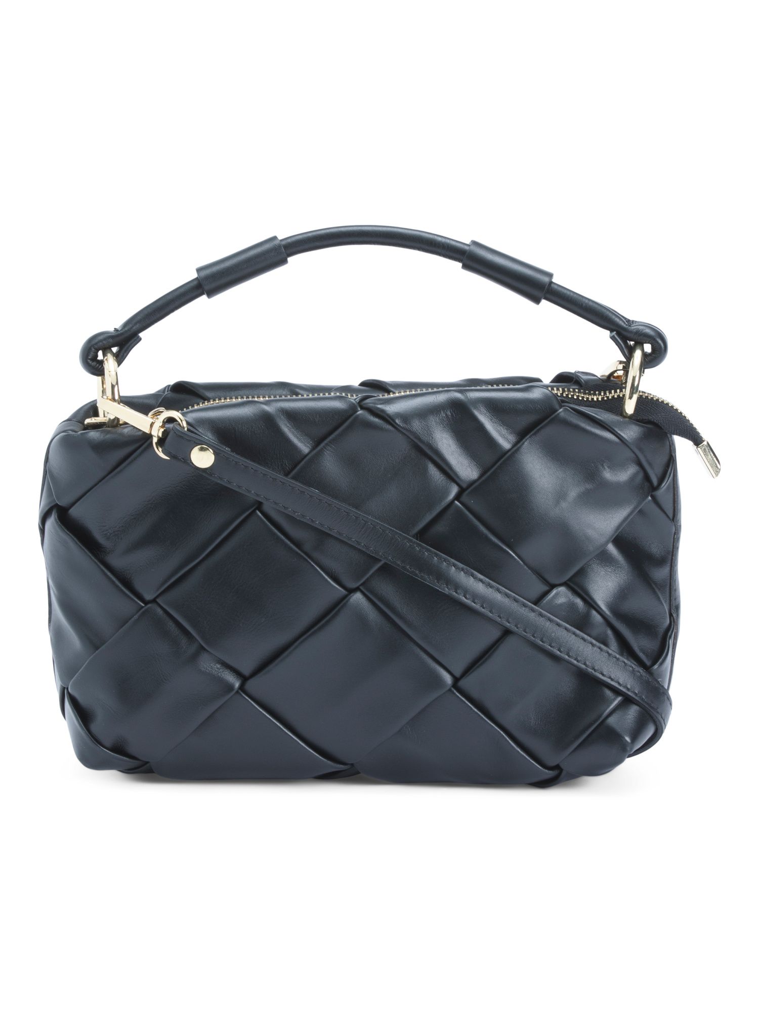 Made In Italy Leather Astrid Quilted Shoulder Bag | TJ Maxx