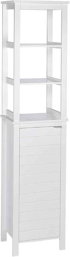 RiverRidge Home Madison Collection Open Shelves-White Linen Tower, | Amazon (US)