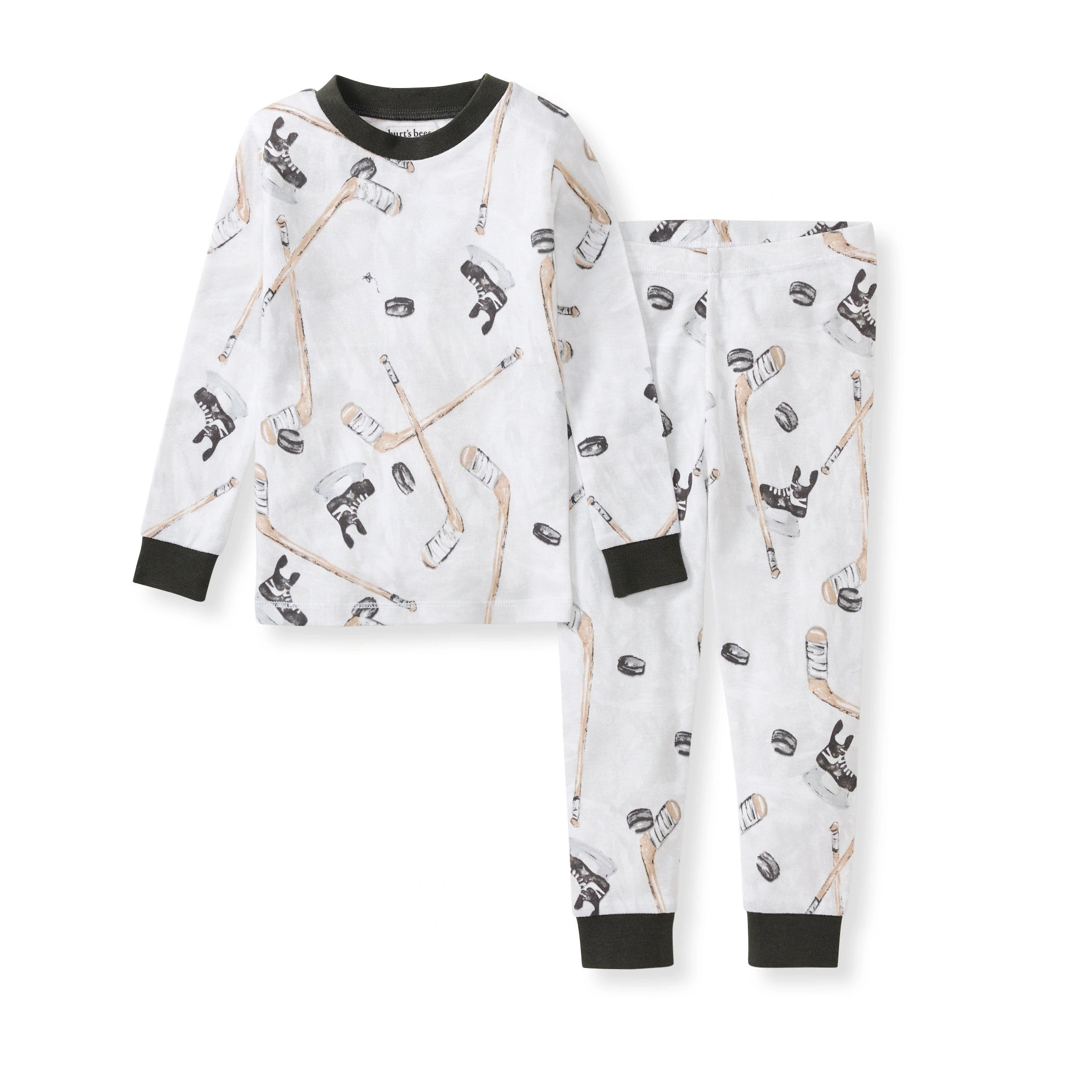 Hockey Season Organic Cotton Two-Piece Pajamas | Burts Bees Baby