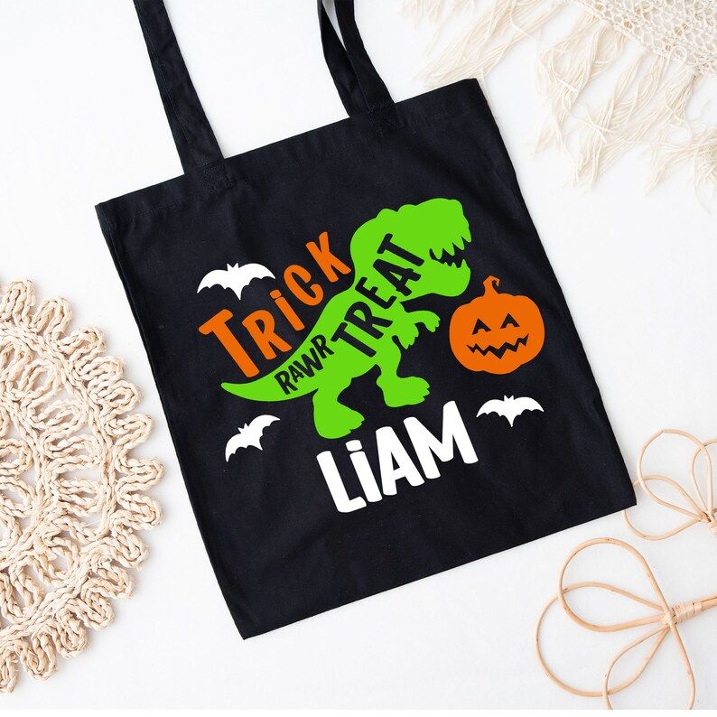 Custom Halloween Bag for Kids Kids Trick or Treat Tote - Etsy | Etsy (US)