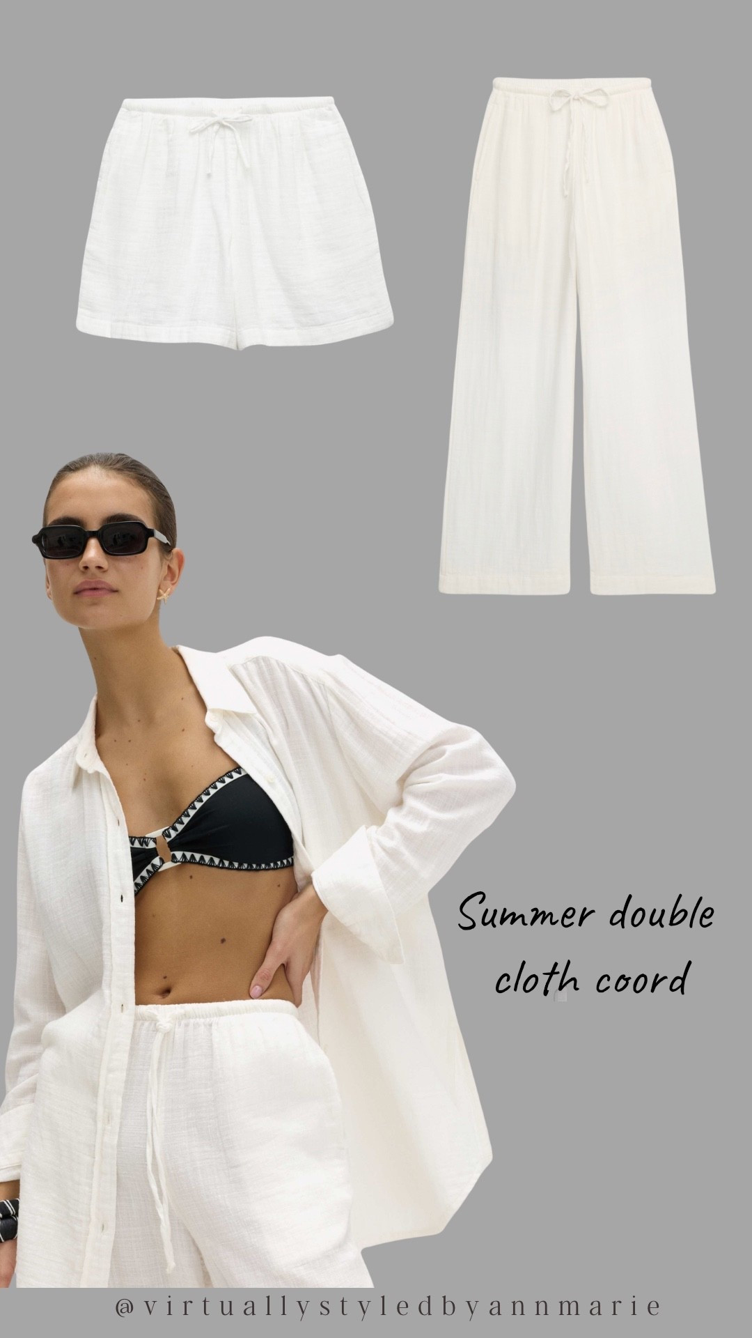 White double cloth beach co ord

#LTKsummer