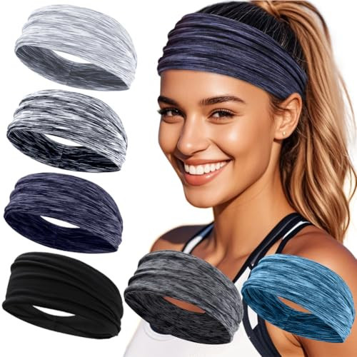 TERSE Sweat Bands Headbands for Women: Workout Headbands for Women Non Slip, Sweatbands for Sports Yoga Running | Amazon (US)