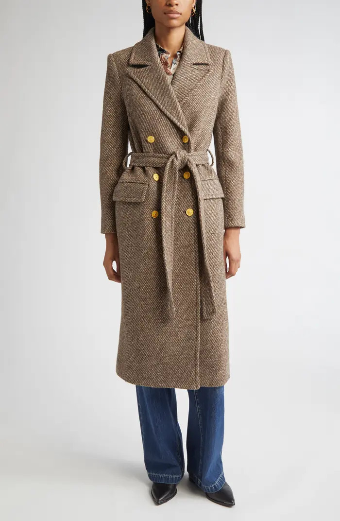 L'AGENCE Kolina Double Breasted Wool Blend Coat | Nordstrom | Nordstrom