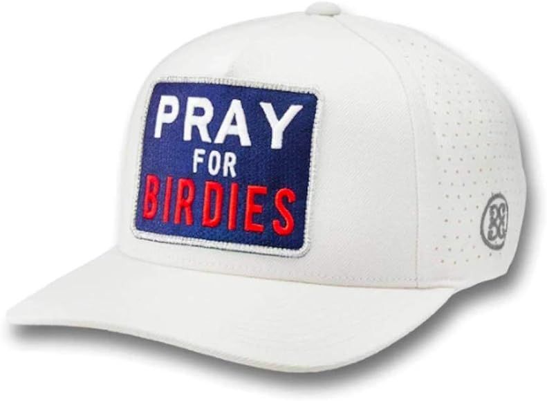 Pray for Birdies Snapback Hat - O/S - White | Amazon (US)