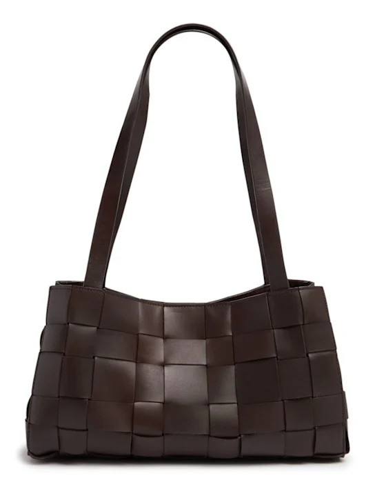 Slim woven leather shoulder bag | Luisaviaroma