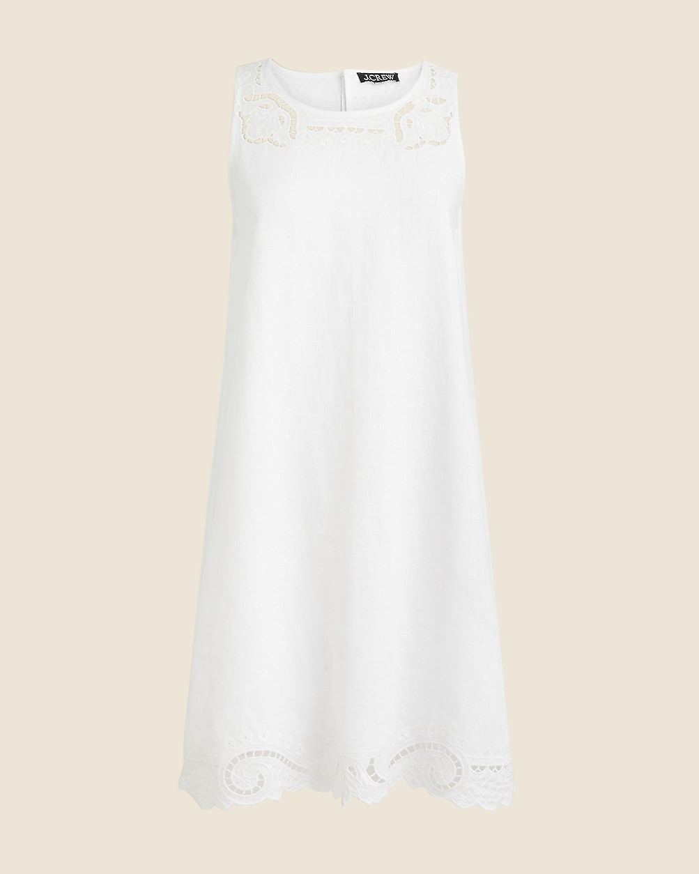 Maxine eyelet shift dress in linen | J. Crew US