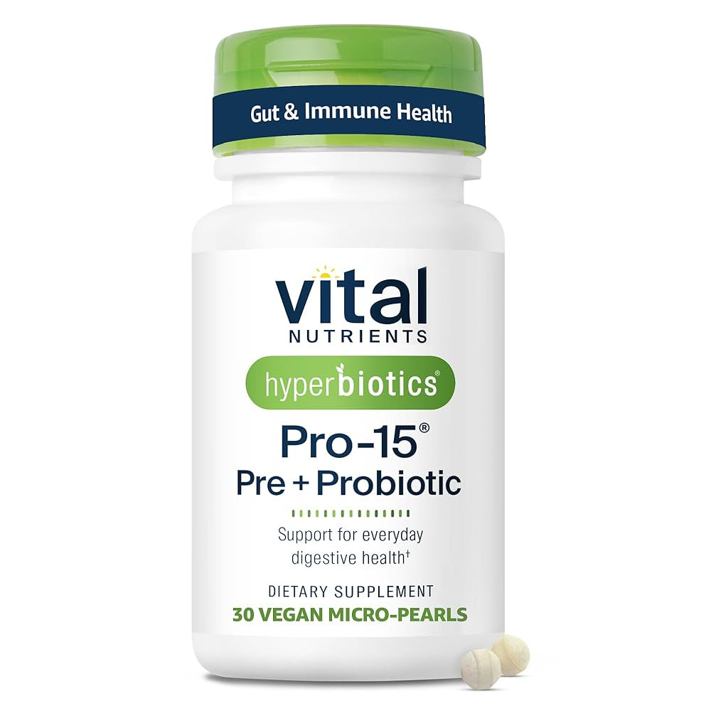 Hyperbiotics Vital Nutrients Pro-15 Prebiotics and Probiotics for Women and Men | 15 Science Back... | Amazon (US)