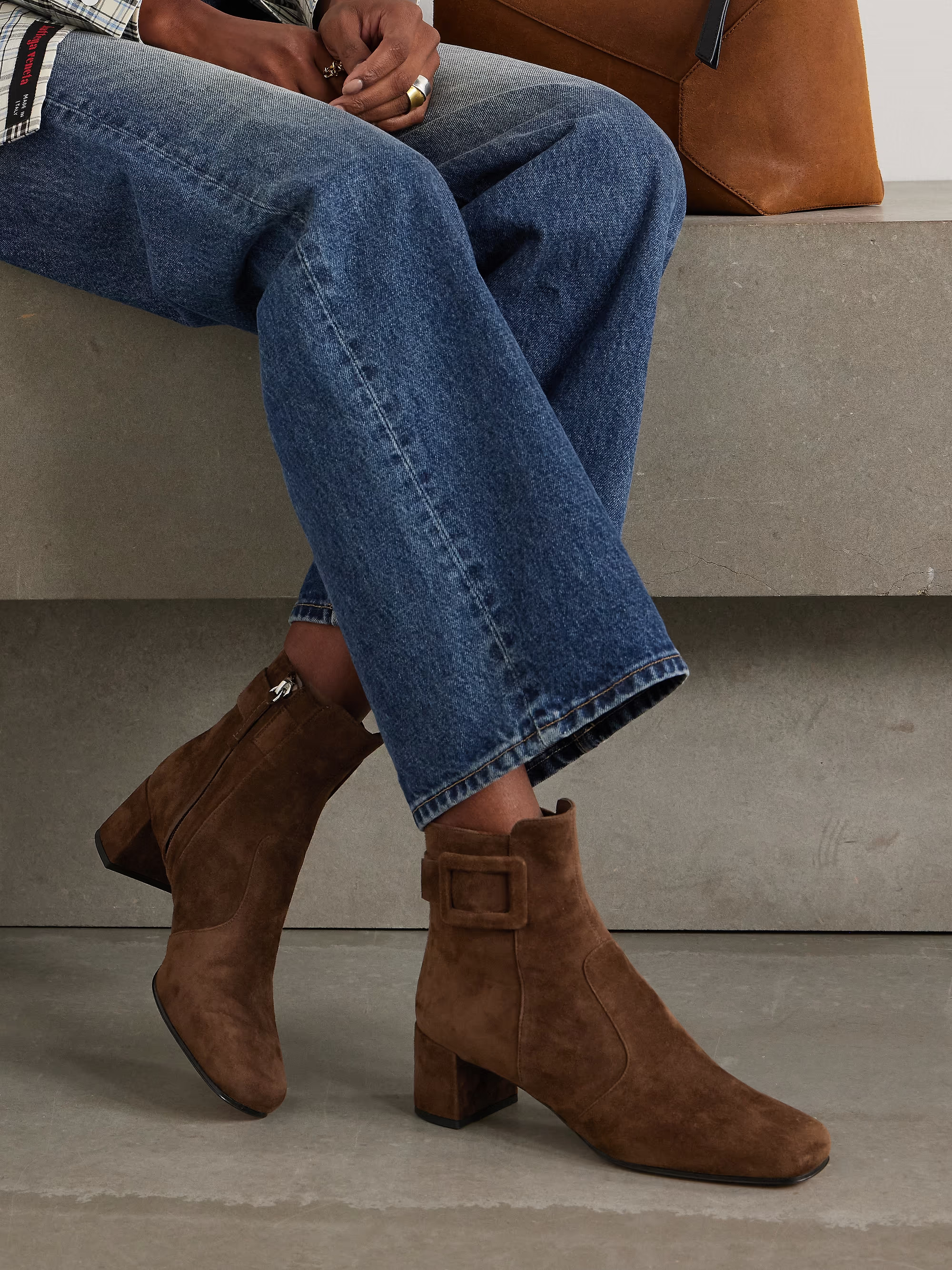Tres Vivier Polly buckled suede ankle boots | NET-A-PORTER (US)