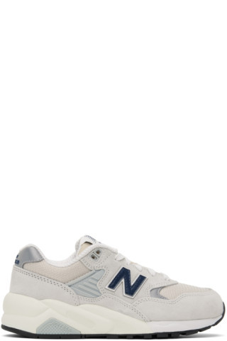 New Balance - Gray & Off-White 580 Sneakers | SSENSE