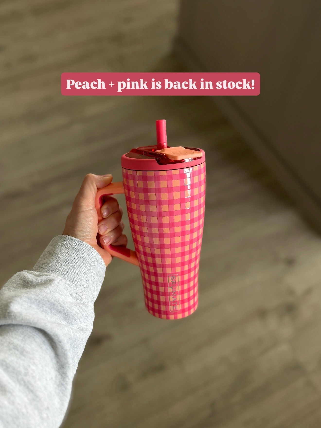Peach gingham Brumate is back in stock in the 30oz size! 

#LTKHome #LTKMothersDay #LTKActive