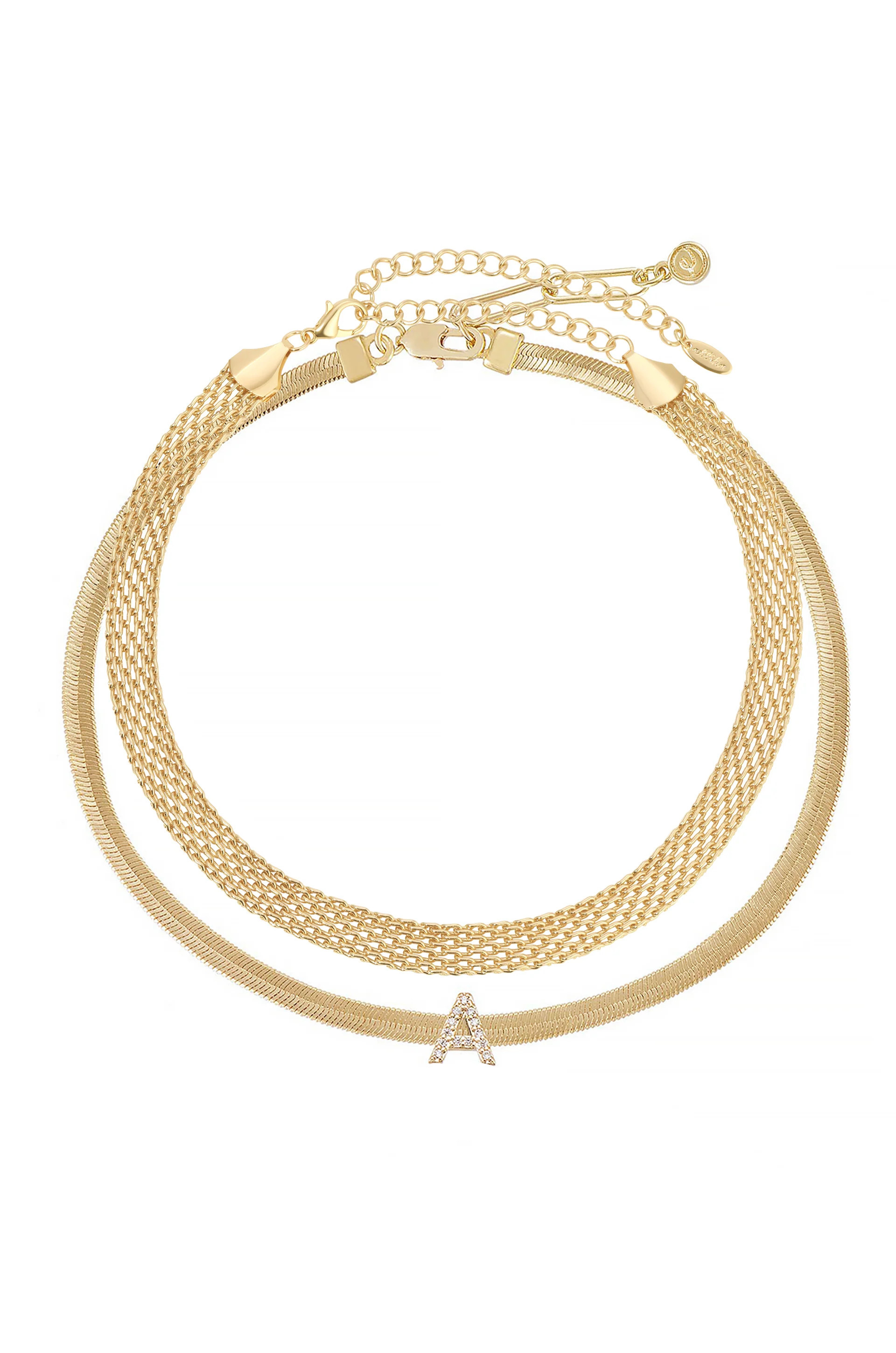 Initial Herringbone and Mesh Choker Set | Ettika