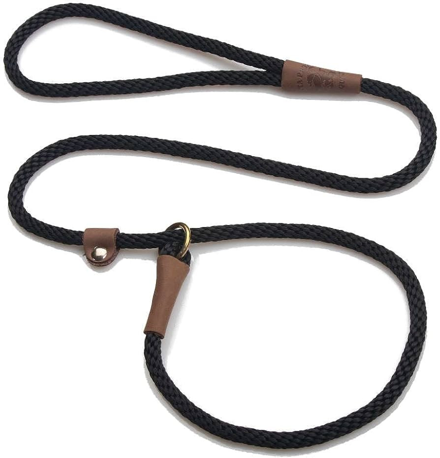 Mendota Pet Slip Leash - Dog Lead and Collar Combo - Made in The USA - Black, 3/8 in x 6 ft - for... | Amazon (US)