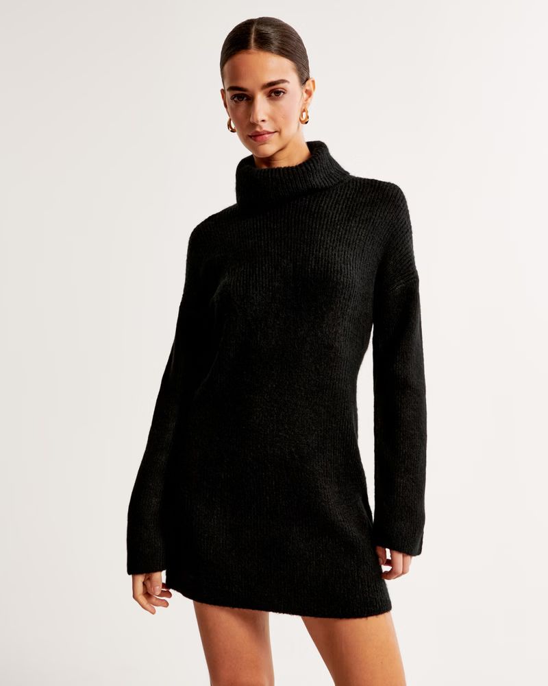 Long-Sleeve Turtleneck Mini Sweater Dress | Abercrombie & Fitch (US)