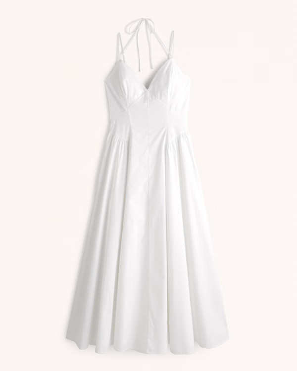 Women's Strappy Plunge Corset Maxi Dress | Women's Dresses & Jumpsuits | Abercrombie.com | Abercrombie & Fitch (US)