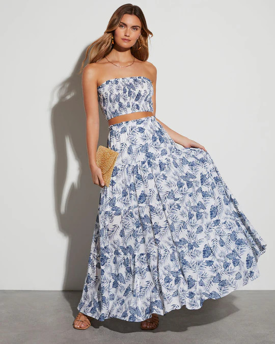 Stassi Tropical Print Maxi Skirt | VICI