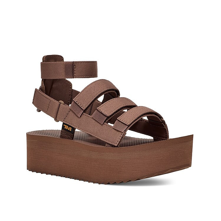 Teva Flatform Mevia Sandal | Women's | Taupe | Size 5 | Sandals | Ankle Strap | DSW